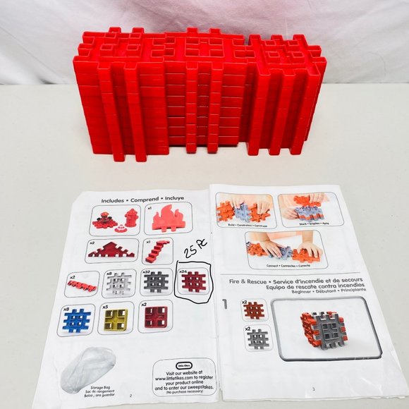 Little Tikes Waffle Blocks Fire & Rescue Set Incomplete - Picture 6 of 11